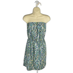 Lilly Pulitzer Windsor Sea Blue Its A Stretch Strapless Dress #82490 Size S